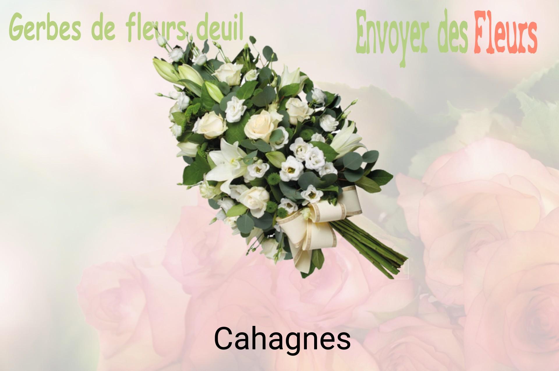 Gerbe de fleurs de deuil livrée à Cahagnes
